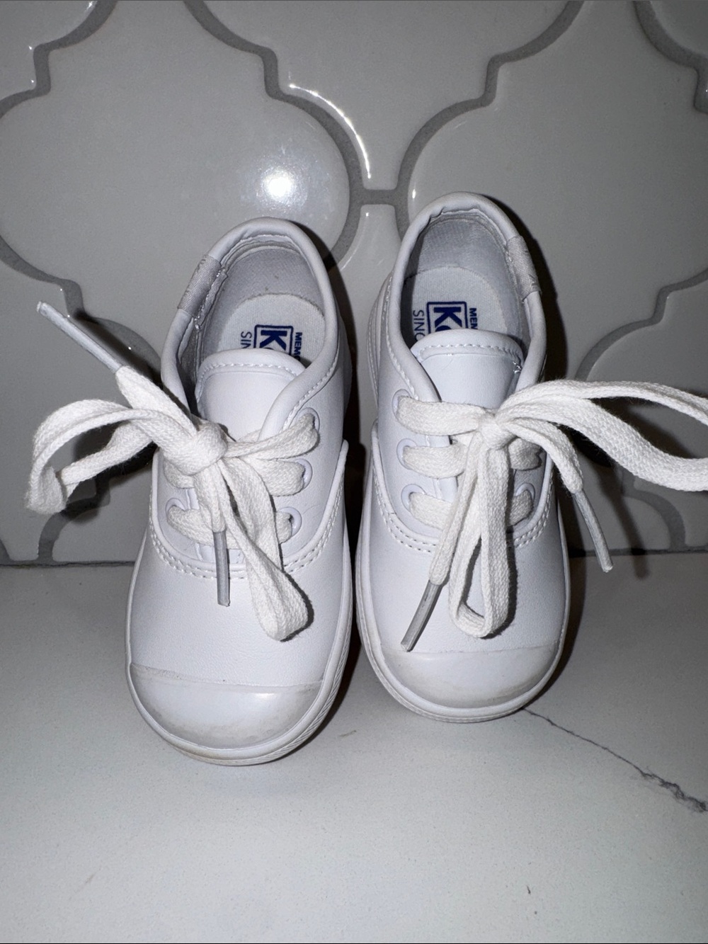 Keds White Kids Lace-Up Sneakers